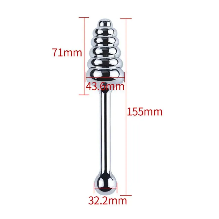 Handheld Metal Thead Butt Plug