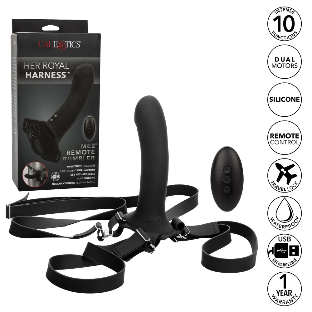 Her Royal Harness Me2 Remote Rumbler Vibrating Strap-On