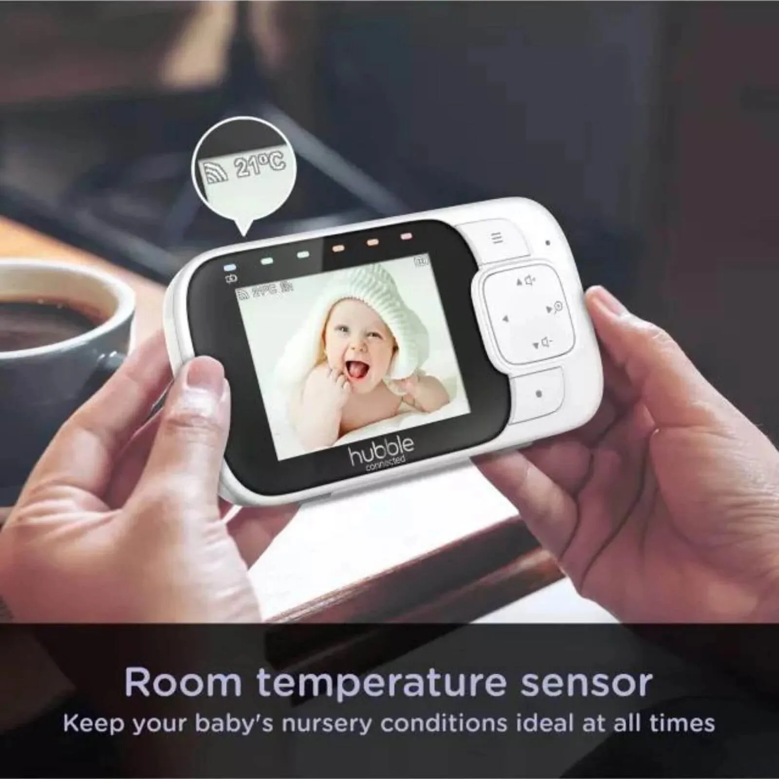 Hubble Nursery Pal Essentials 2.8" Video Baby Monitor White