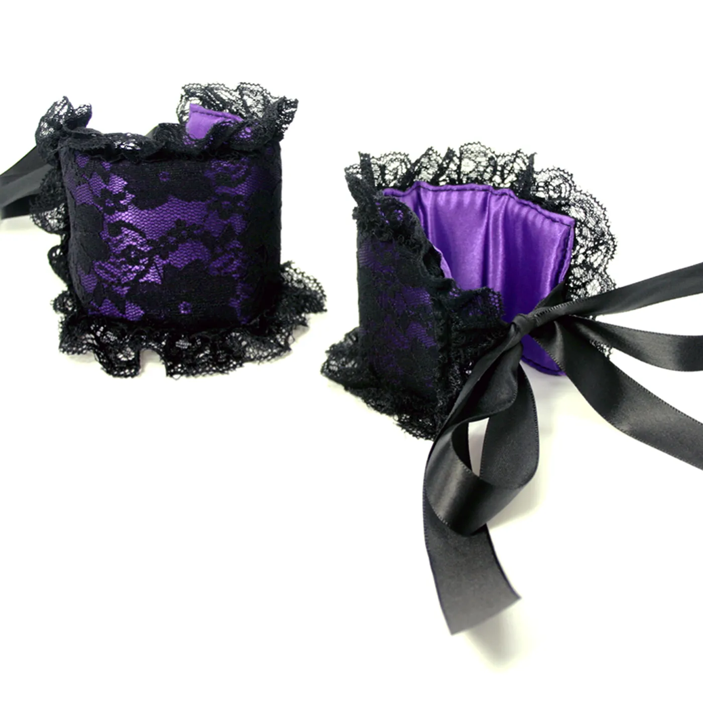 Intimate Bondage Kit For Couples - Silk Lace Blindfold & Cuff Set
