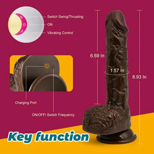 Jocko 8 Thrusting Realistic BBC Wild Dildo 8.93 INCH