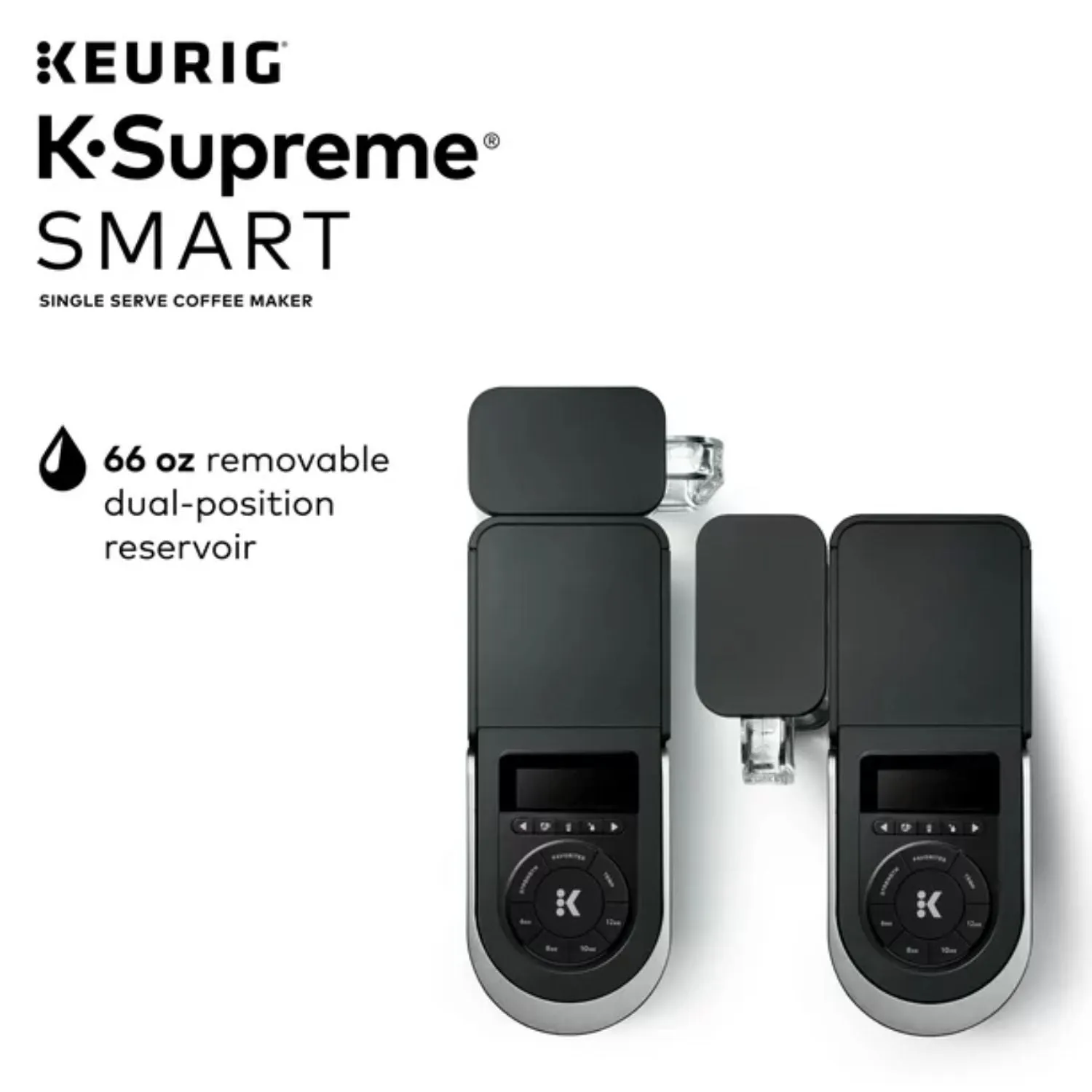 Keurig 500.0367509 K-Supreme SMART Coffee Maker, MultiStream Technology, Brews 6-12oz Cup Sizes, Black