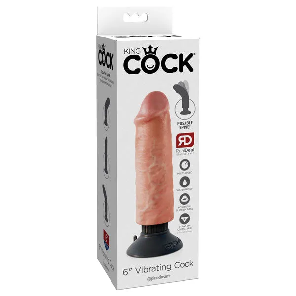 King Cock - 6" Vibrating Cock