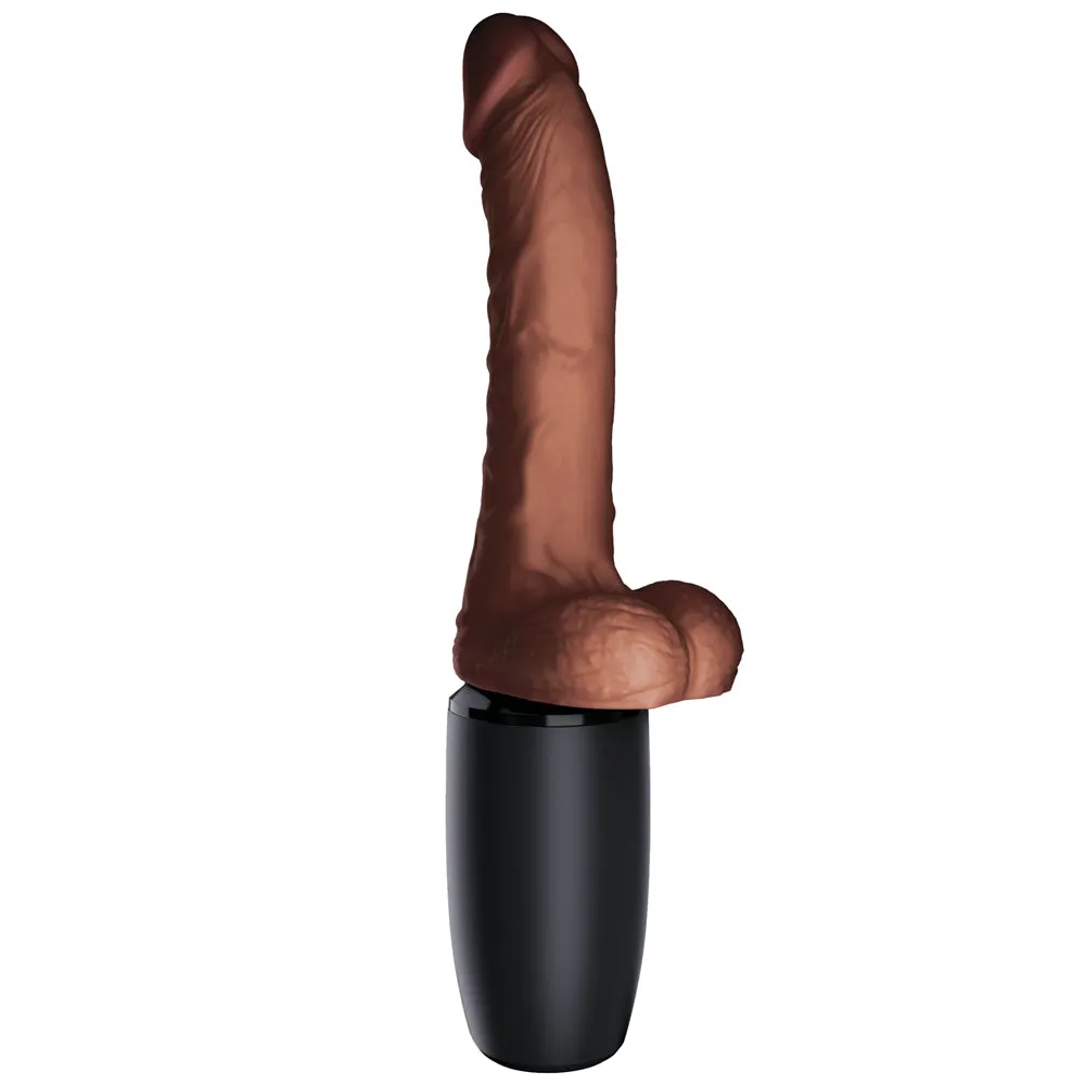 King Cock Plus 7.5" Triple Threat Thrusting, Warming Vibrating Dildo