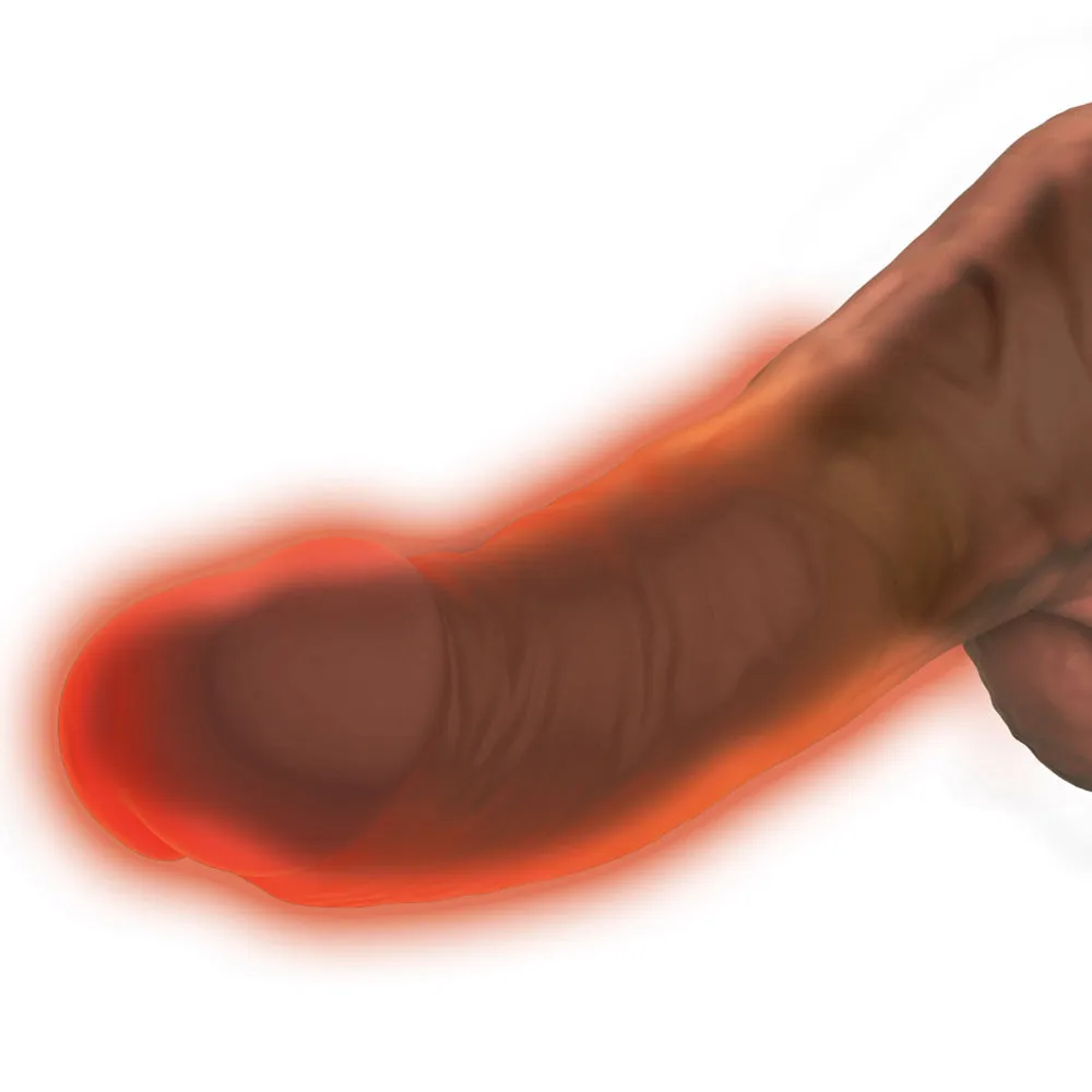 King Cock Plus 7.5" Triple Threat Thrusting, Warming Vibrating Dildo