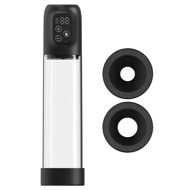 LCD Automatic Penis Pump with Rose Sleeve & Suction Modes