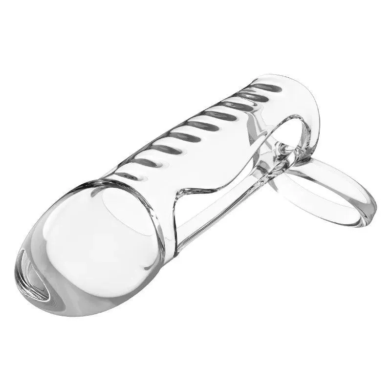 Leten Penis Sleeve with Cock Ring Male Penis Extension Sleeves