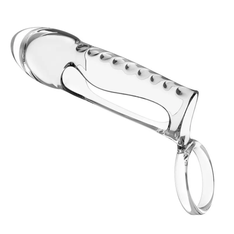 Leten Penis Sleeve with Cock Ring Male Penis Extension Sleeves
