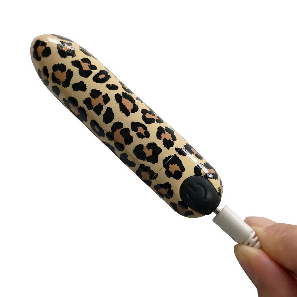 Leto Nymph Super Power Leopard Print Bullet Vibrator