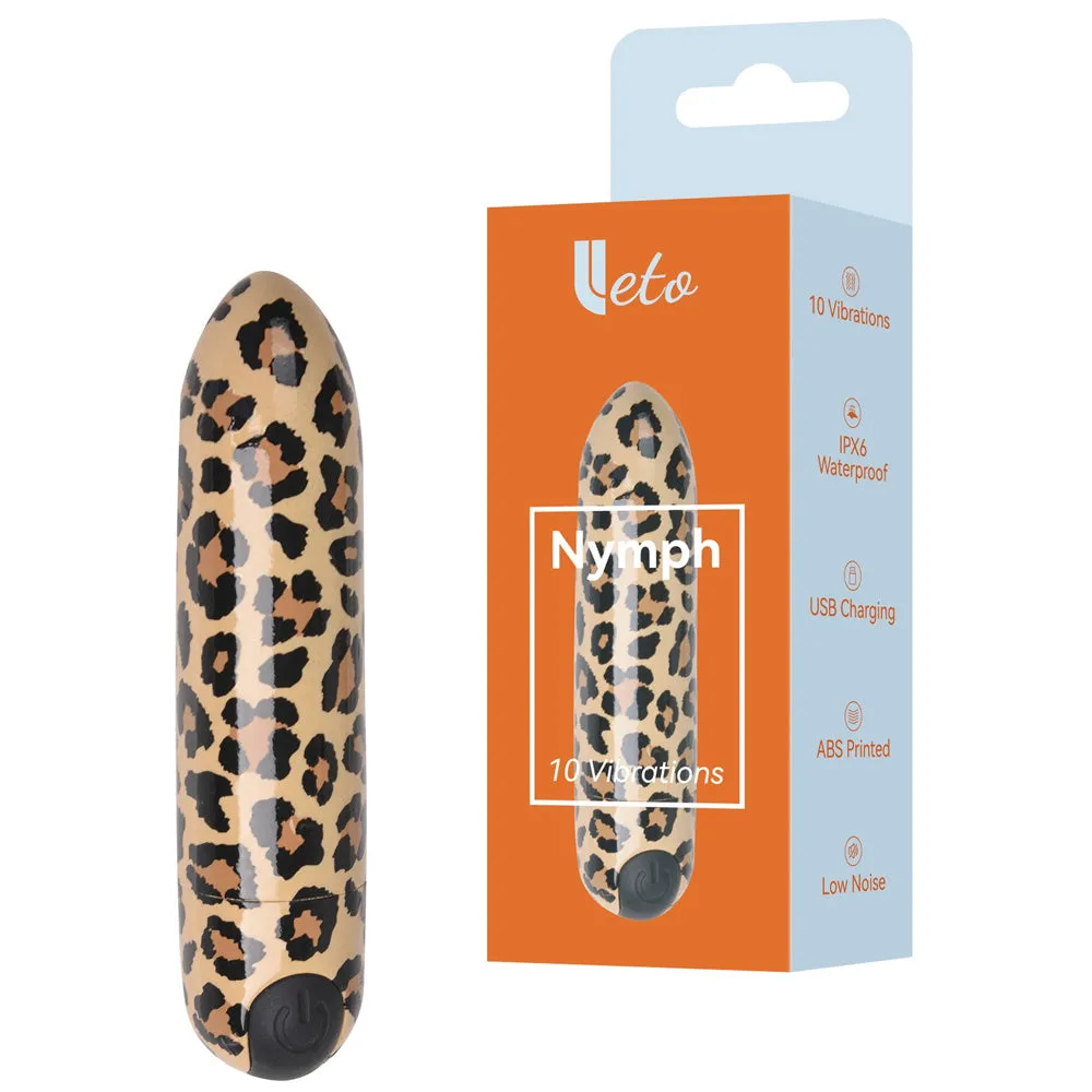 Leto Nymph Super Power Leopard Print Bullet Vibrator