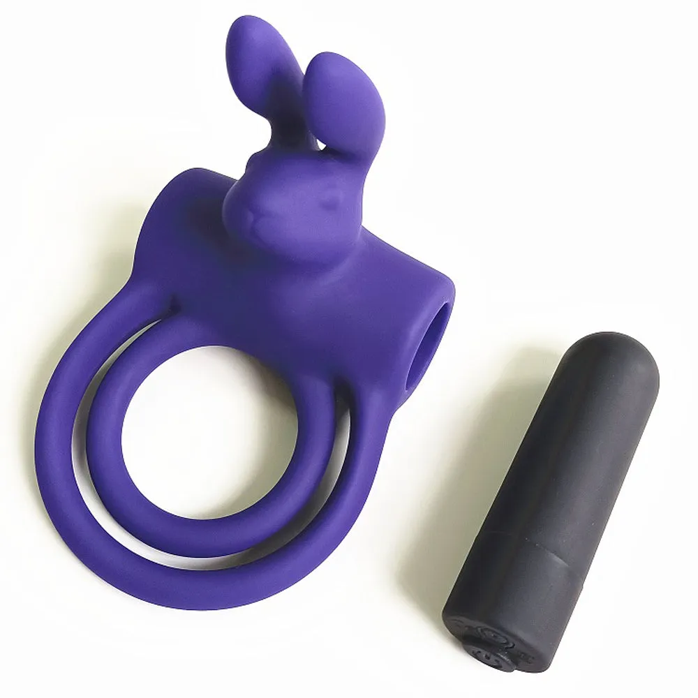Leto R-Ring Vibrating Clitoral Bunny Cock & Ball Ring