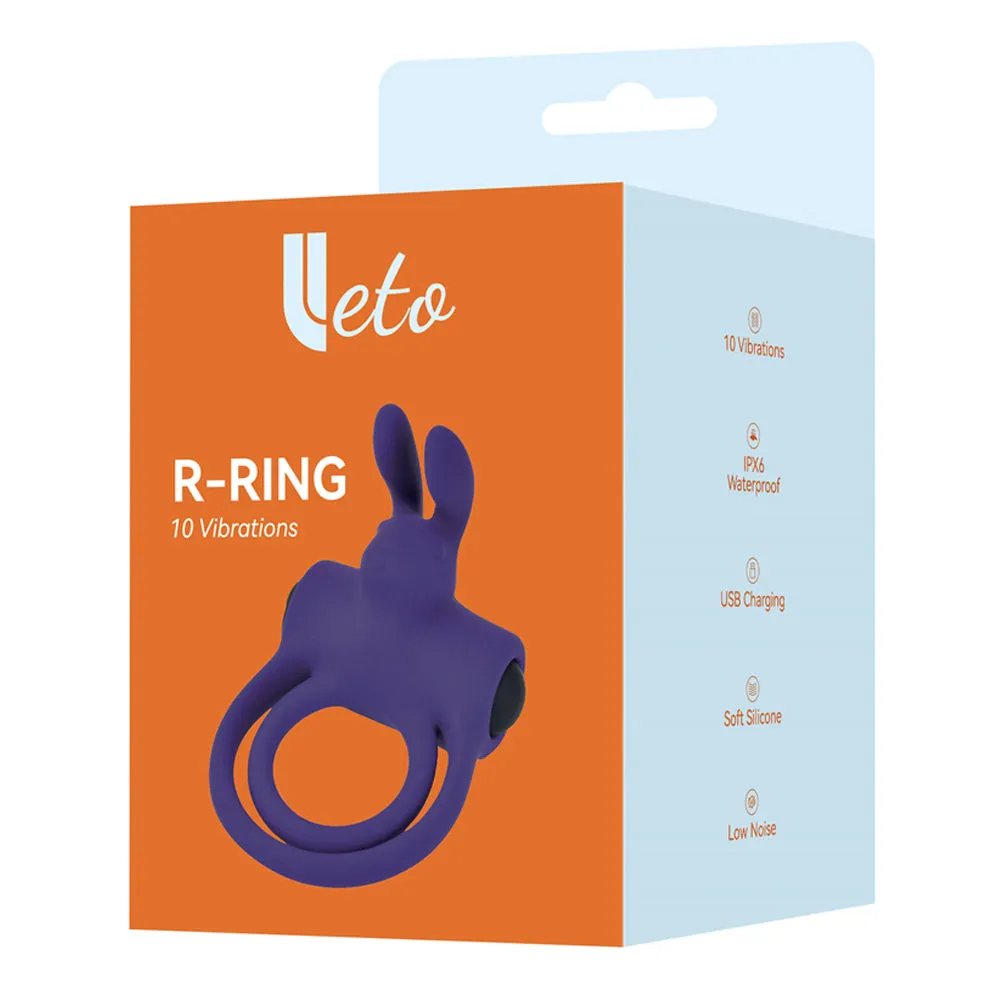 Leto R-Ring Vibrating Clitoral Bunny Cock & Ball Ring