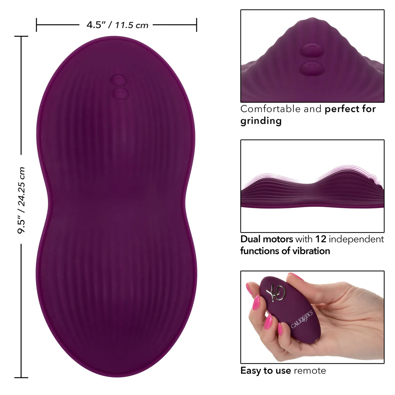 Lust Remote Control Dual Rider Hands-Free Sit On Vibrator