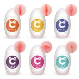 Magic Cat Easy Beat Male Masturbator Anal Oral Vagina Set of 6 Variant Texture