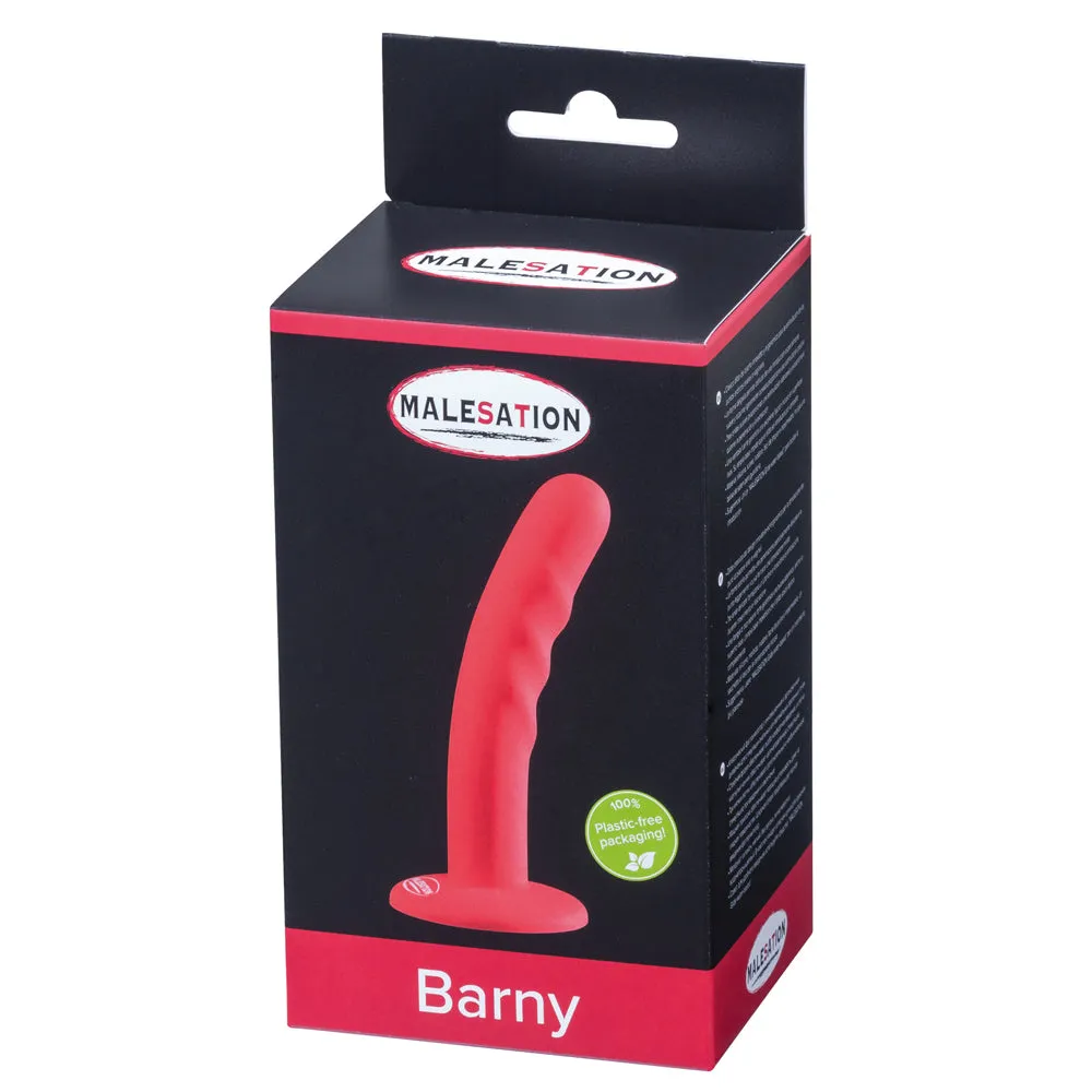Malesation Barny 5" Slim Ribbed Dildo With Suction Cup