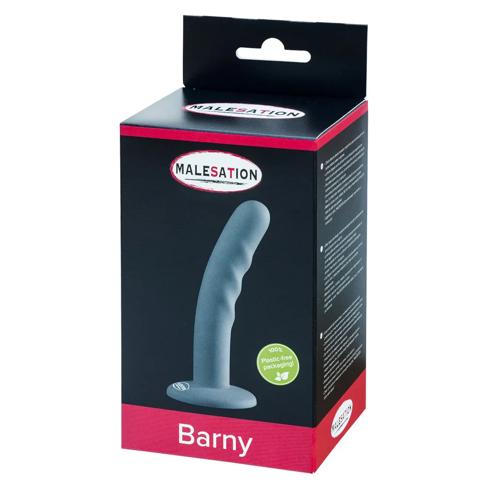 Malesation Barny 5" Slim Ribbed Dildo With Suction Cup