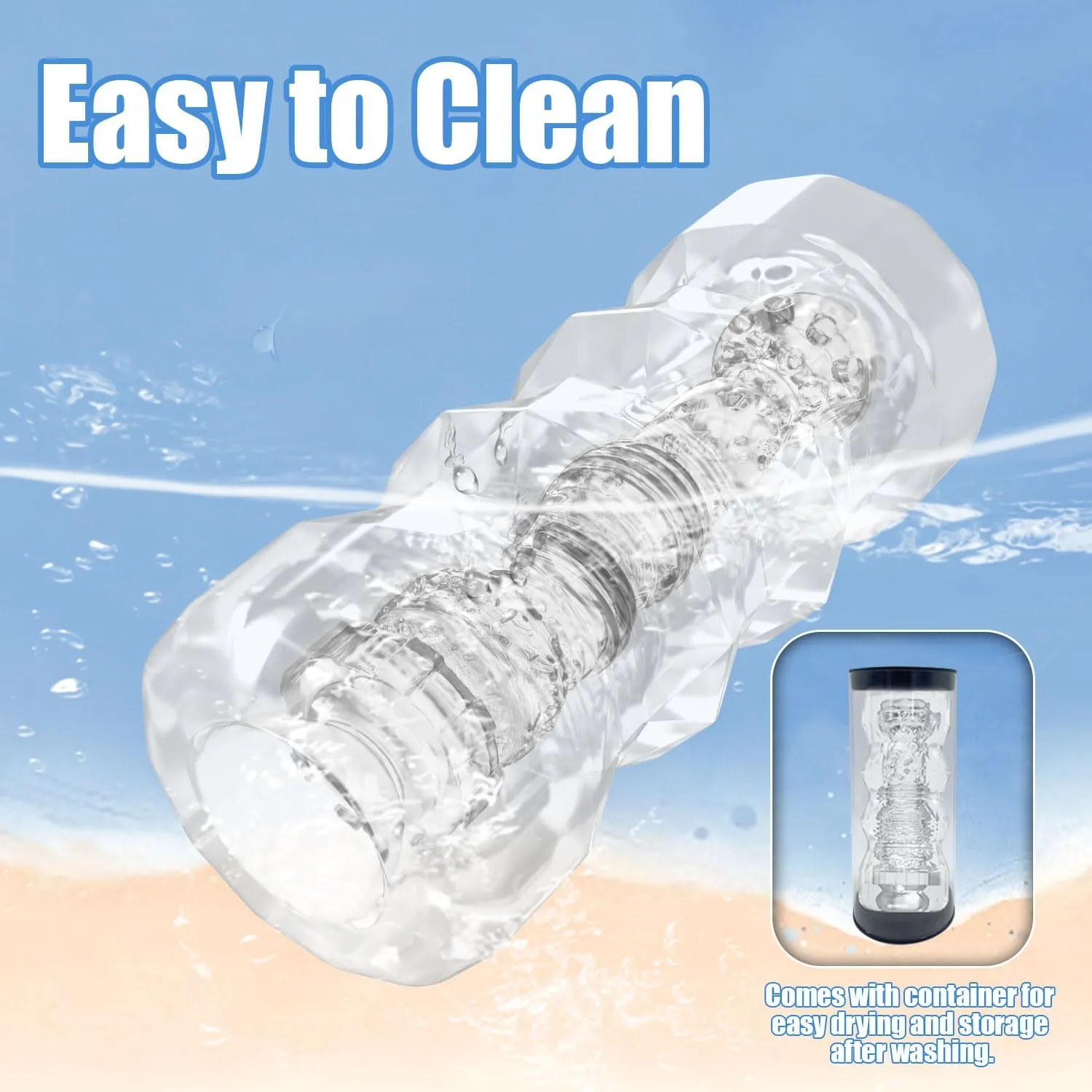 Manual Male Masturbation Realistic 3D Textured Stroker 5 Colors