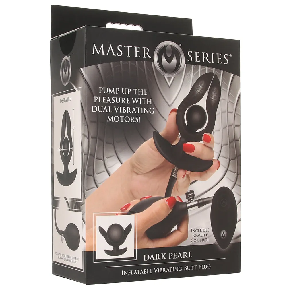 Master Series Dark Pearl Inflatable Vibrating Plug