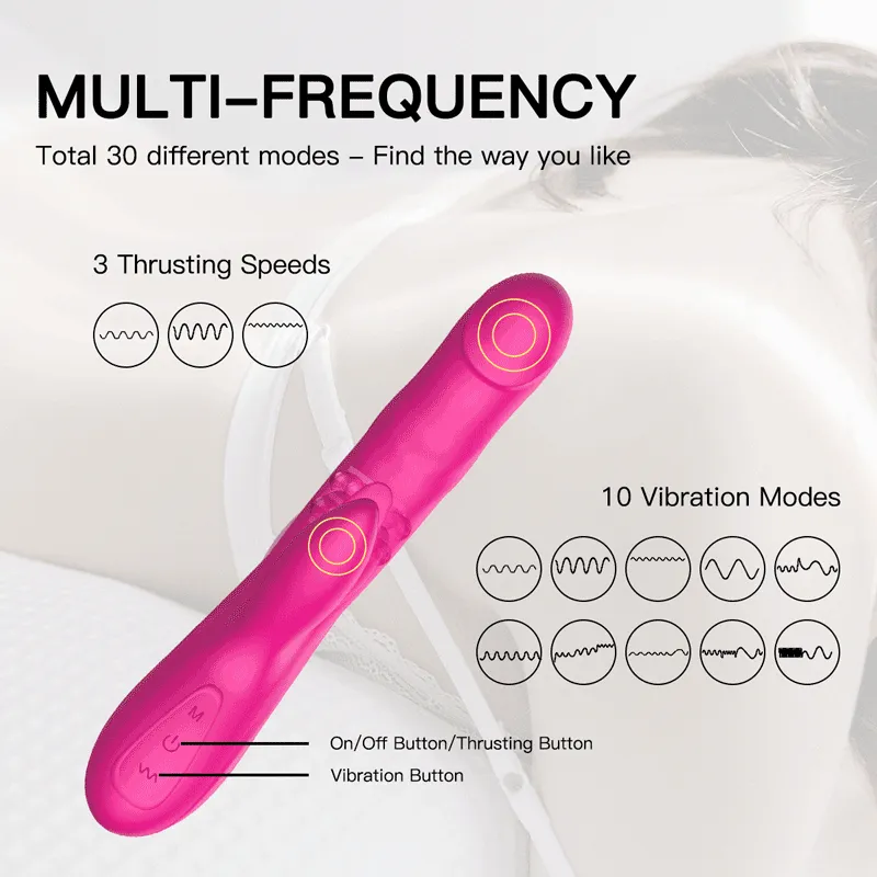 Multiple Pleasure Thrusting Rabbit Vibrator