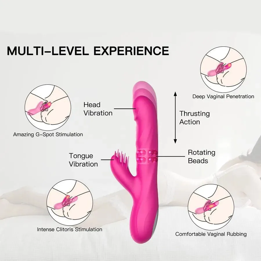 Multiple Pleasure Thrusting Rabbit Vibrator