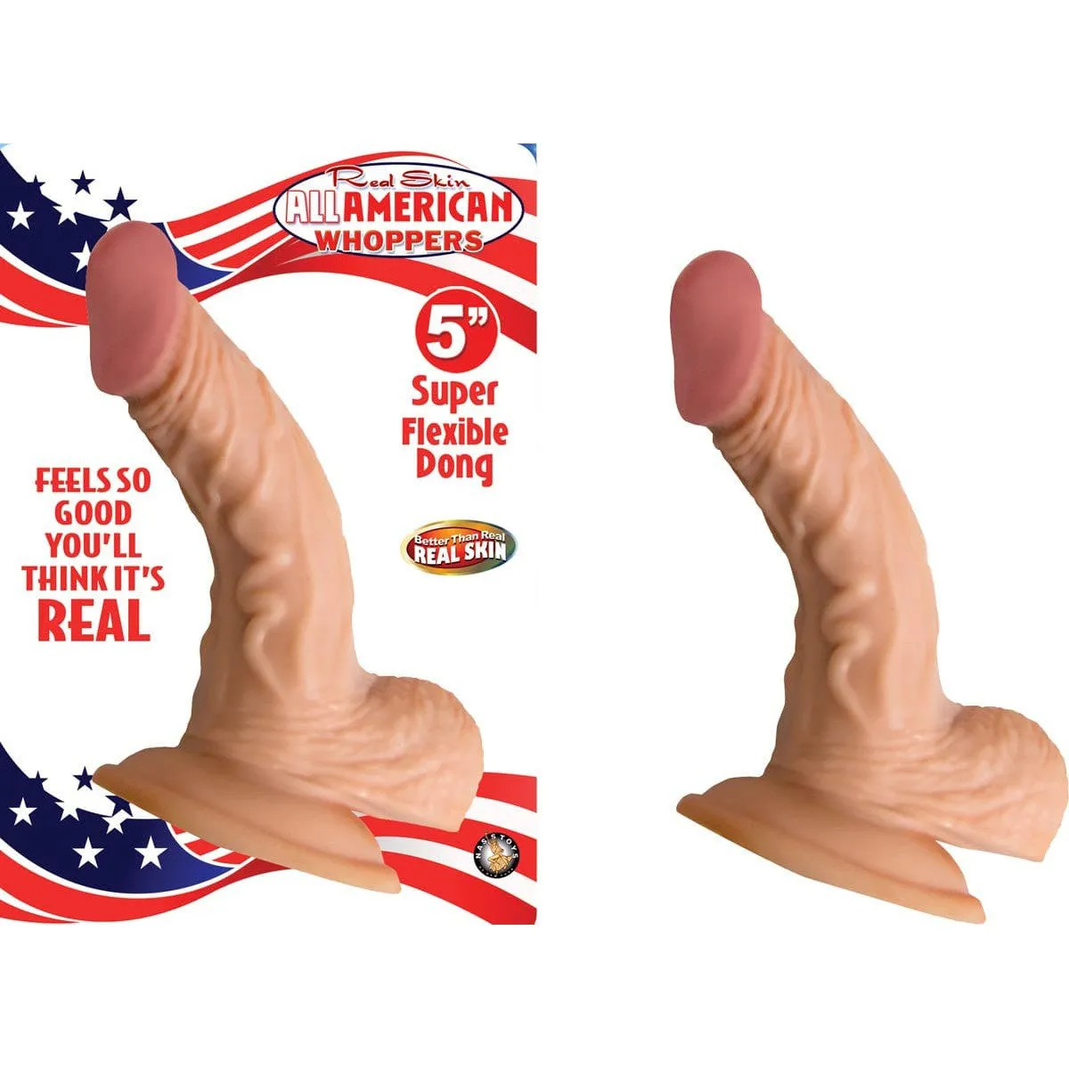 Nasstoys - Real Skin All American Whoppers Super Flexible Dong with Balls