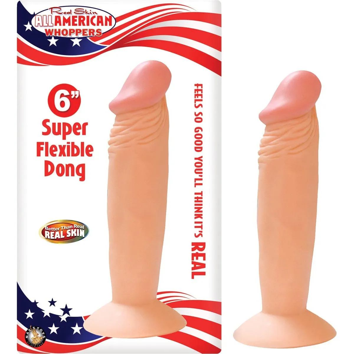 Nasstoys - Real Skin All American Whoppers Super Flexible Dong with Balls