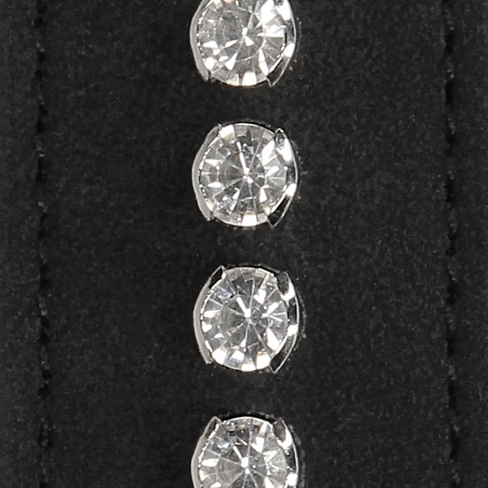 Ouch! Diamond Studded Faux Leather Wrist Cuffs