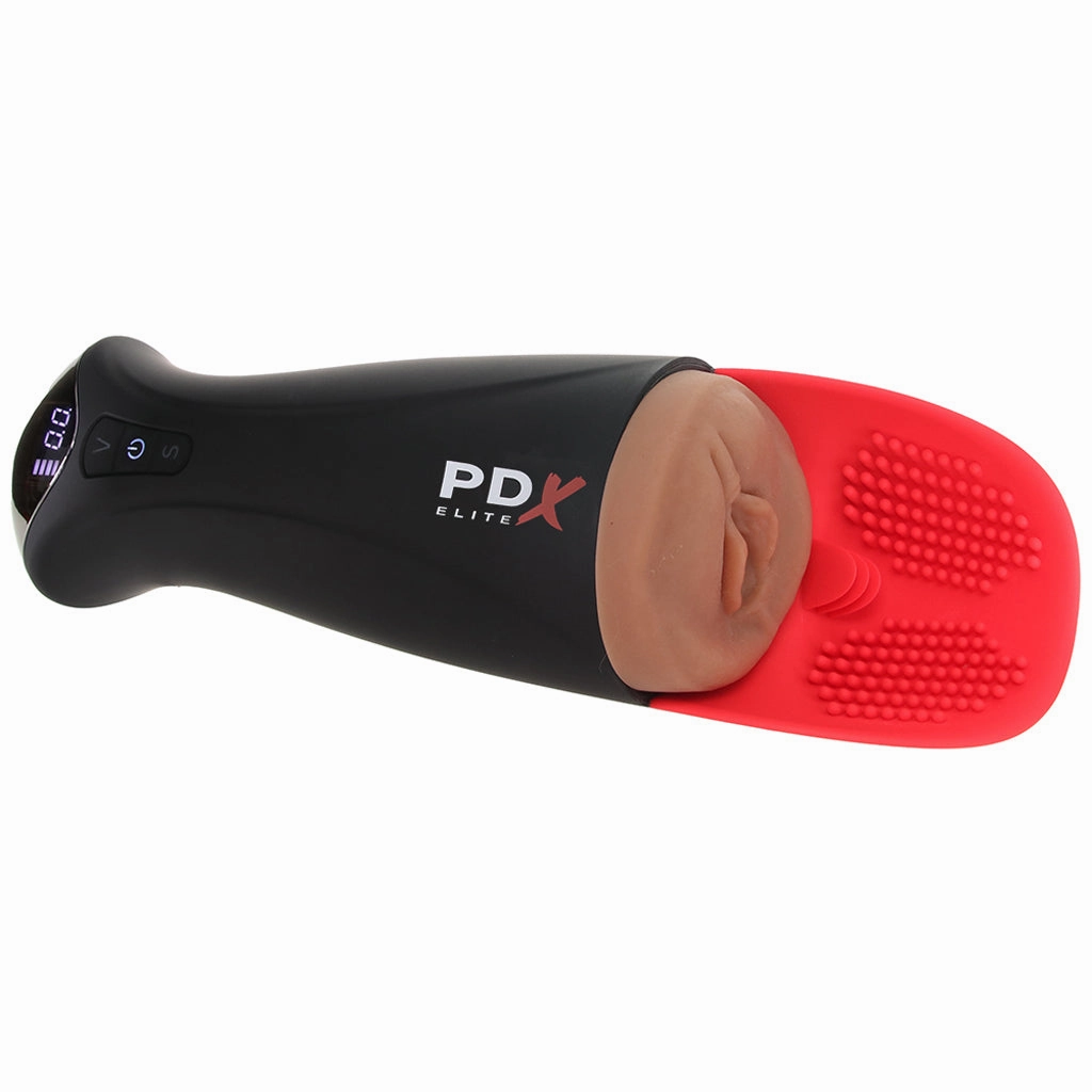 PDX Elite Fap-O-Matic Pro XL Suction Stroker in Brown