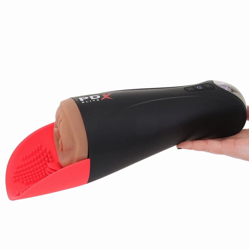 PDX Elite Fap-O-Matic Pro XL Suction Stroker in Brown