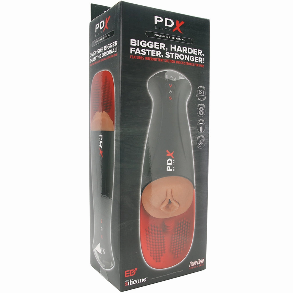 PDX Elite Fap-O-Matic Pro XL Suction Stroker in Brown