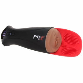 PDX Elite Fap-O-Matic Pro XL Suction Stroker in Brown