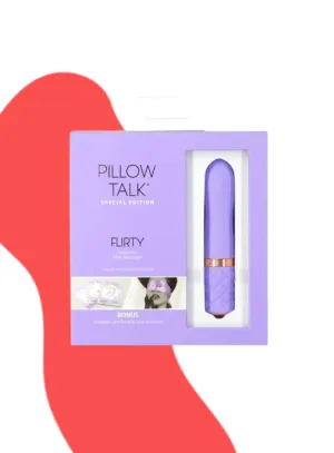Pillow Talk FLIRTY Swarovski Crystal Bullet Vibrator - Special Edition Sensual Kit - Purple Hue