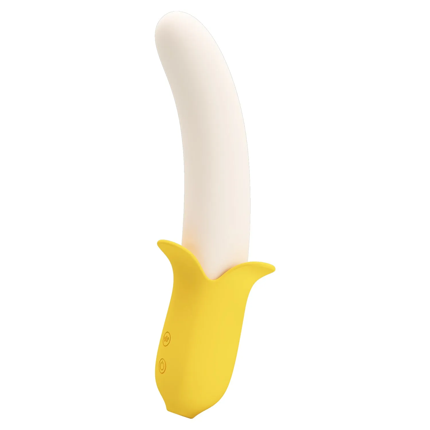 Pretty Love - Banana Geek Vibrating Thrusting Dildo Vibrator (Yellow)
