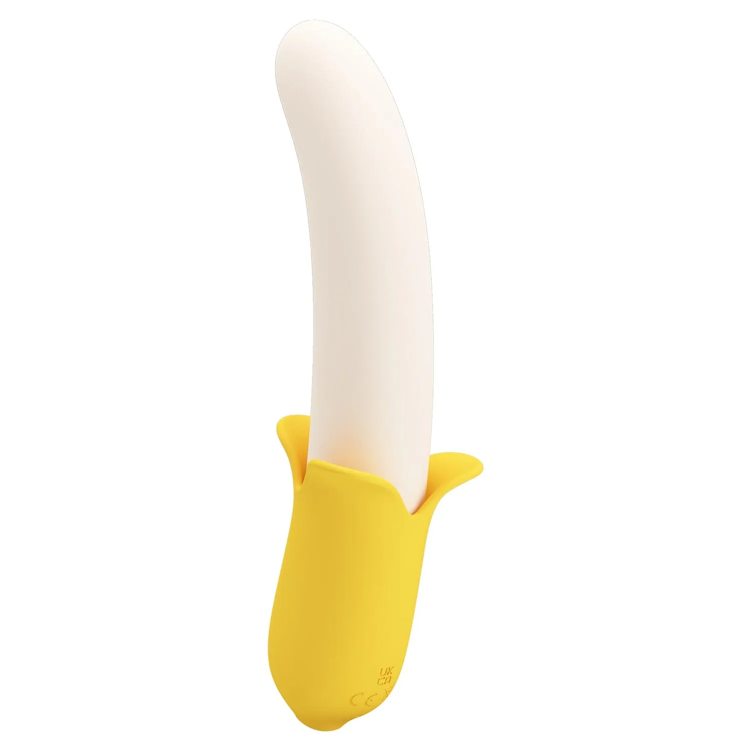 Pretty Love - Banana Geek Vibrating Thrusting Dildo Vibrator (Yellow)