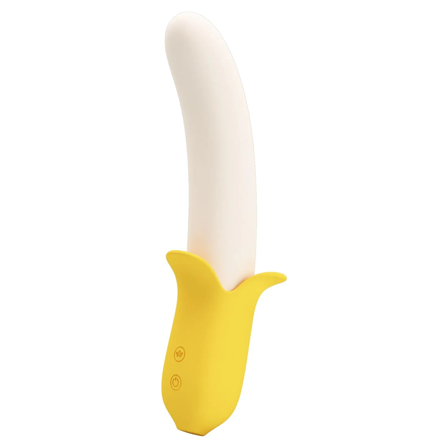 Pretty Love - Banana Geek Vibrating Thrusting Dildo Vibrator (Yellow)