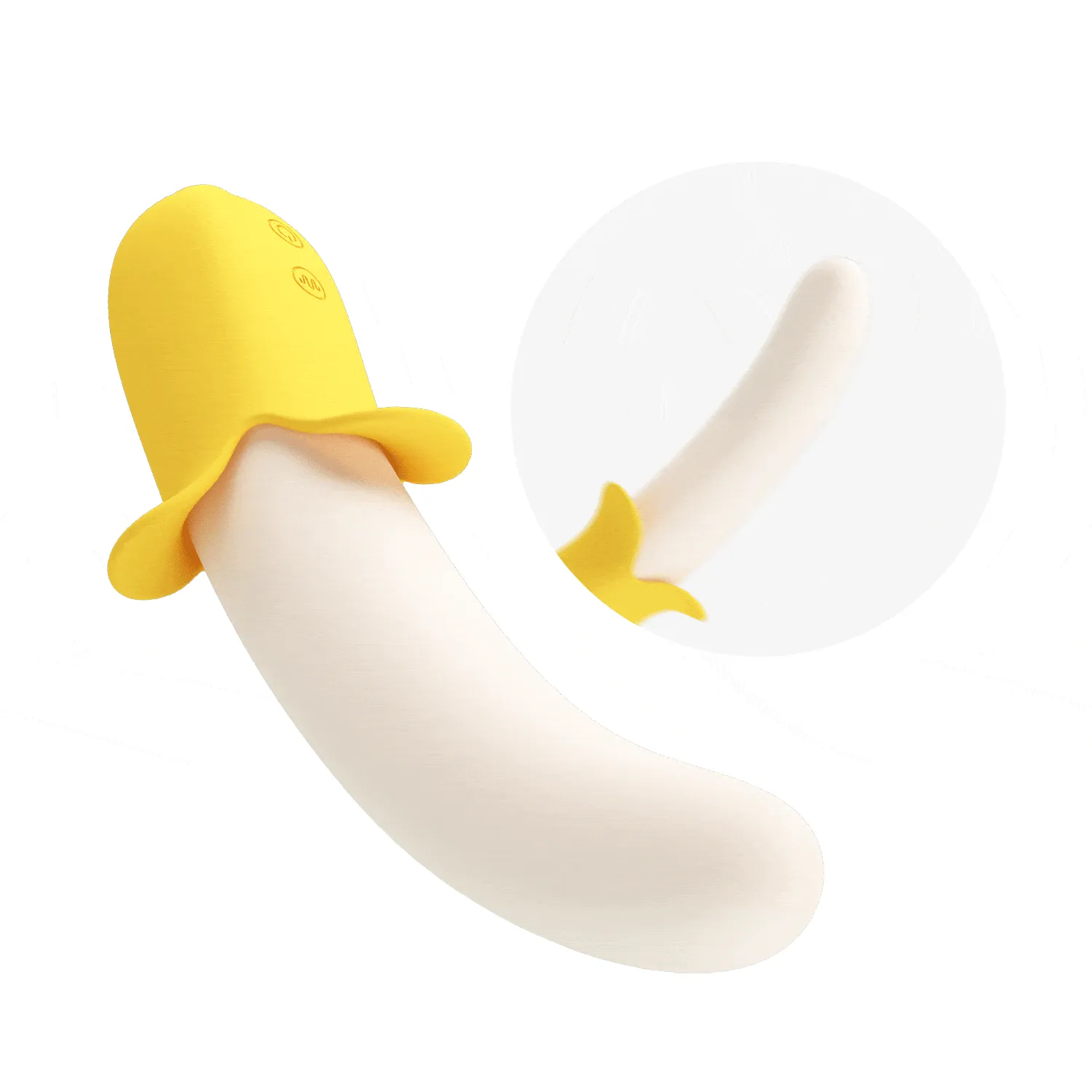 Pretty Love - Banana Geek Vibrating Thrusting Dildo Vibrator (Yellow)
