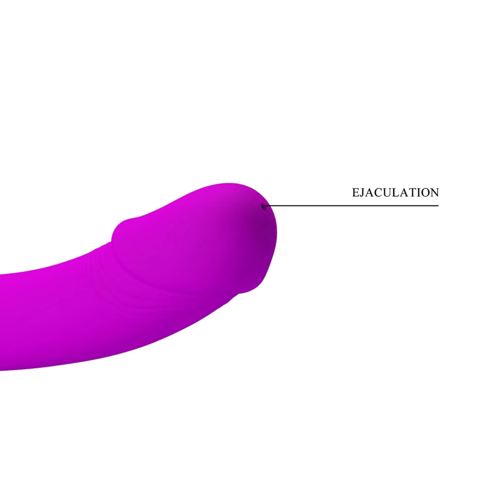 Pretty Love - Kelpie Squirting Strapless Strap On (Fuchsia)