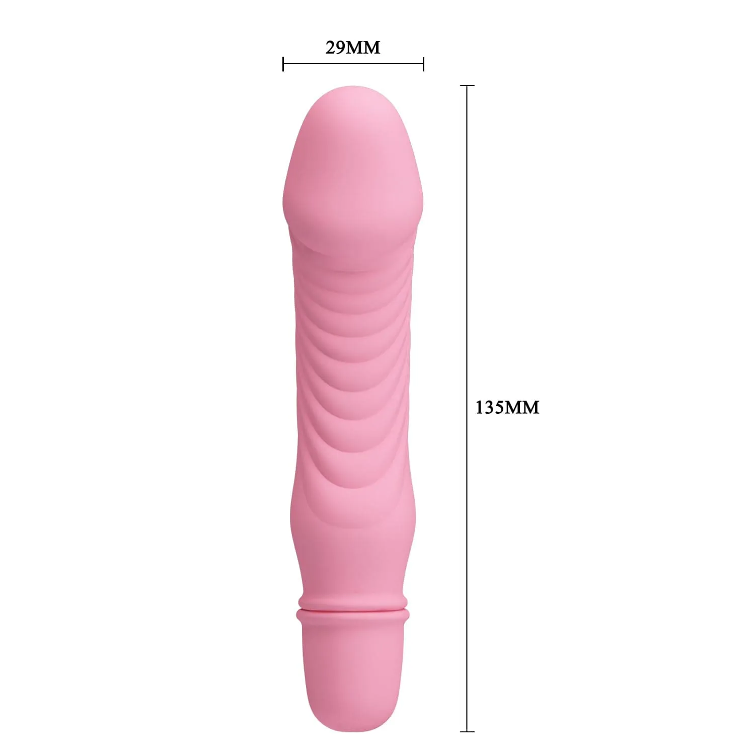 Pretty Love - Stev Vibrating Realistic Dildo (Pink)