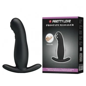 Pretty Love - Tickling Vibrating Prostate Massager (Black)