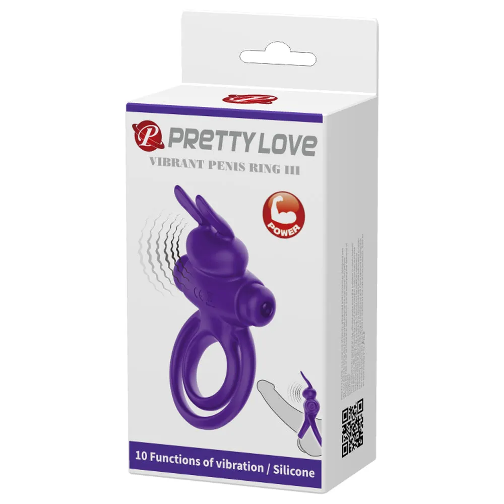 Pretty Love Vibrant Rabbit Cock & Ball Ring III