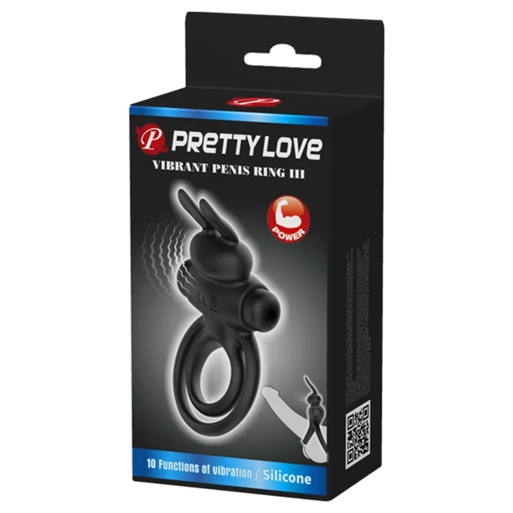 Pretty Love Vibrant Rabbit Cock & Ball Ring III