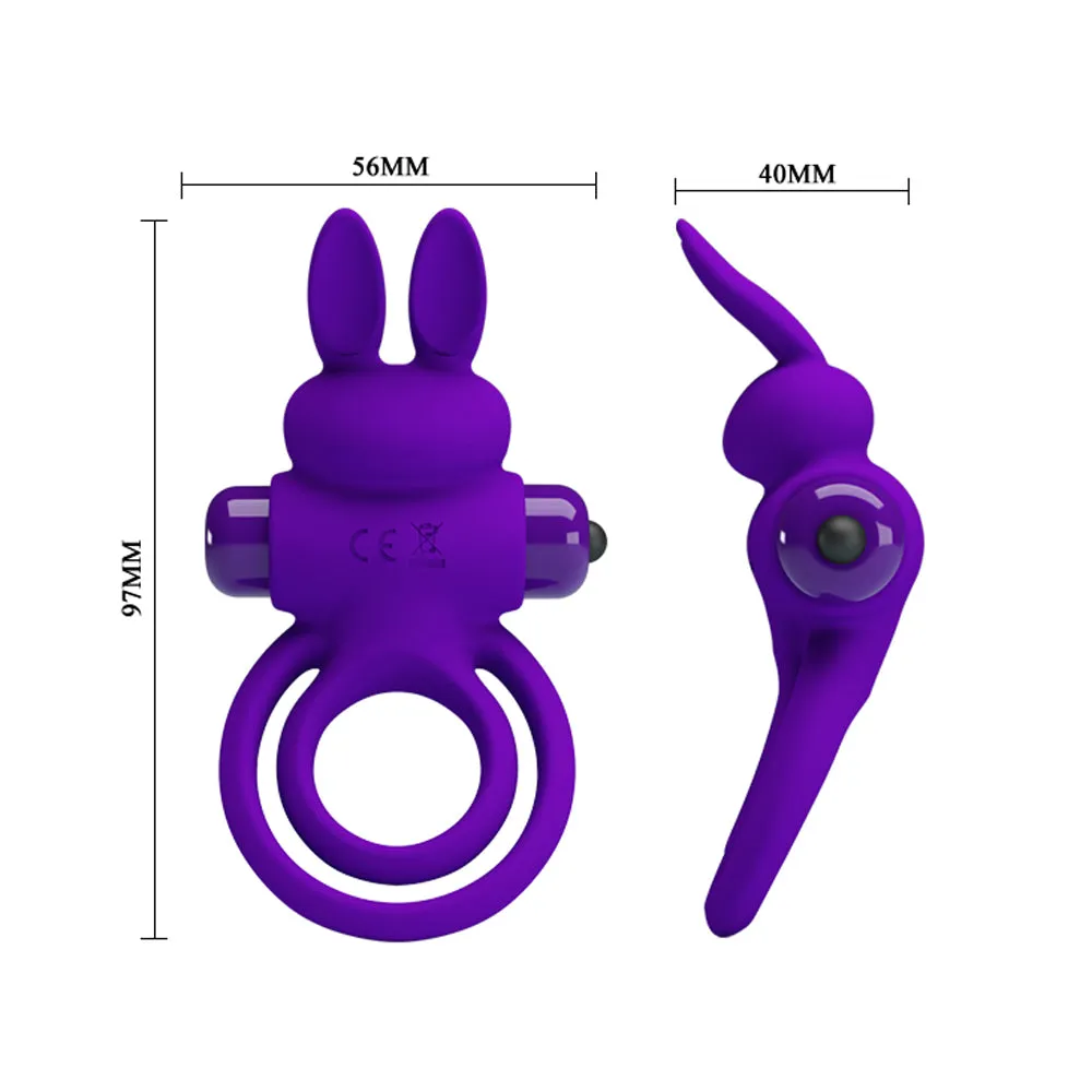 Pretty Love Vibrant Rabbit Cock & Ball Ring III