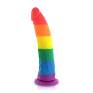 Pride Dildo - Silicone Rainbow Dildo 8"