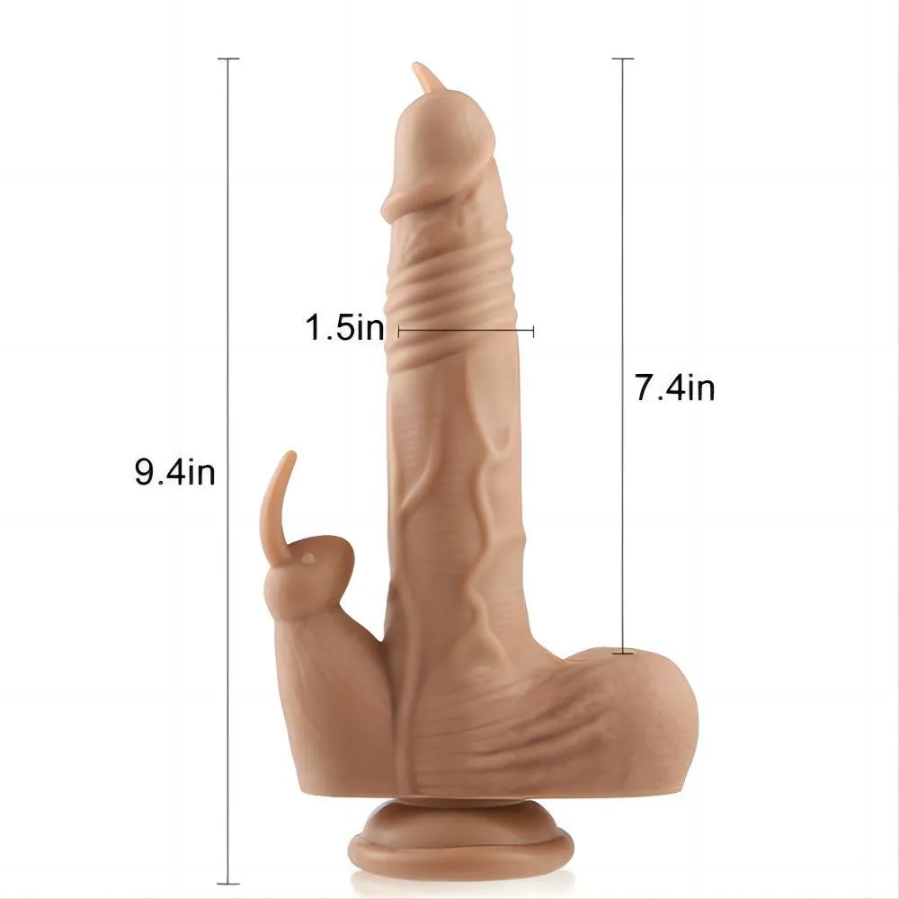 Rabbit Dildo Vibrator 3 Thrusting 5 Vibrating Modes Fantasy Animal Dildos with Clit Stimulator