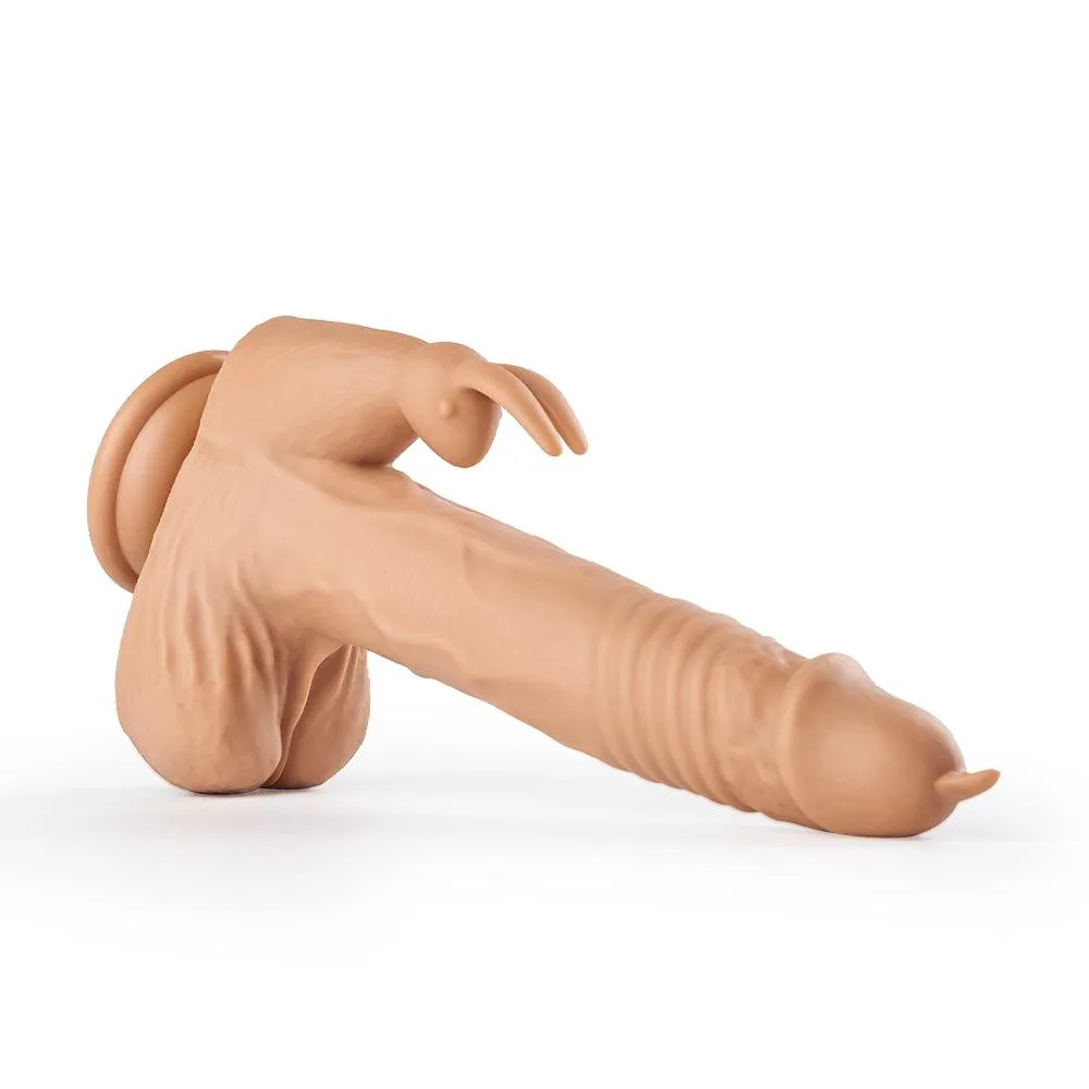 Rabbit Dildo Vibrator 3 Thrusting 5 Vibrating Modes Fantasy Animal Dildos with Clit Stimulator