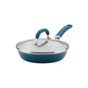 Rachael Ray Create Delicious 9.5" Covered Deep Skillet - TEAL SHIMMER ONE SIZE