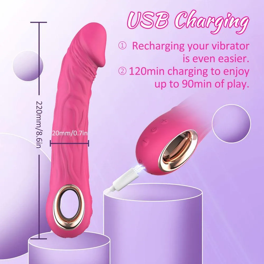 Realistic Dildo Vibrator with 10 Powerful Vibration Modes