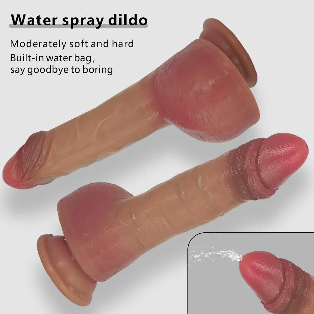 Realistic Squirting Dildo with Strong Suction Cup Ejaculating Penis
