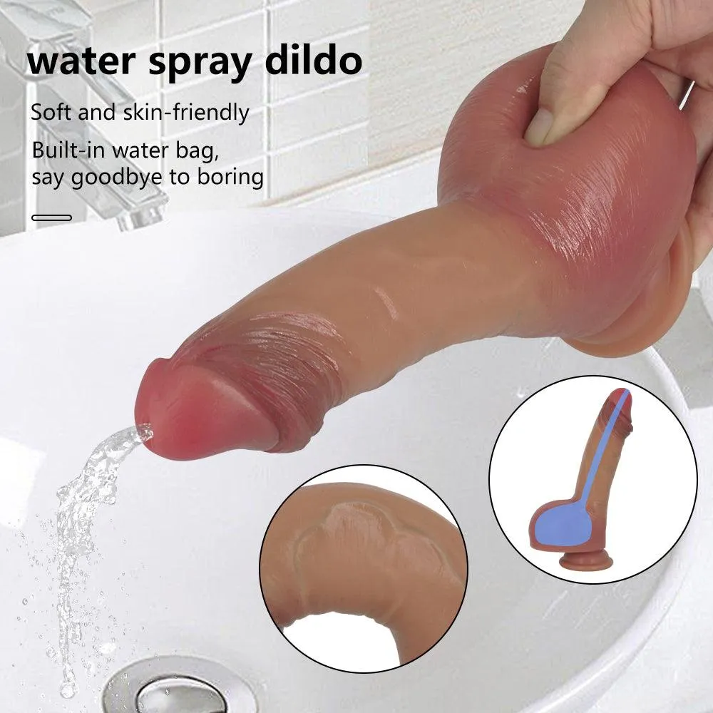 Realistic Squirting Dildo with Strong Suction Cup Ejaculating Penis