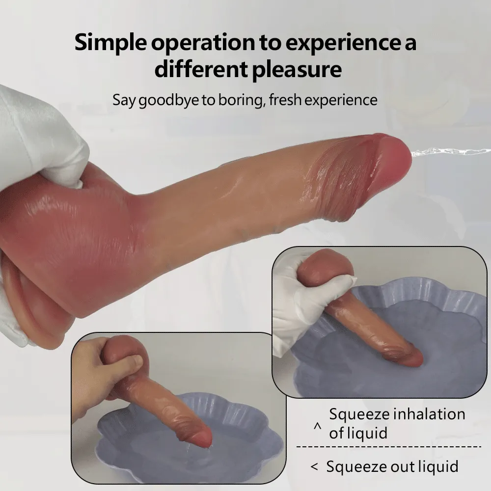 Realistic Squirting Dildo with Strong Suction Cup Ejaculating Penis